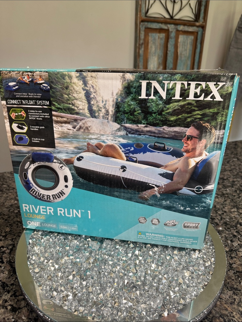 Intex River Run Swim Lounge – Blue/White NEW - Picture 8 of 8